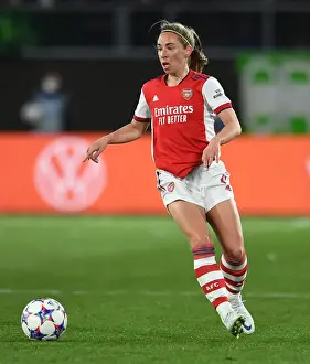 VfL Wolfsburg V Arsenal Women 2021-22 Prints: Arsenal's Jordan Nobbs Faces Off Against VfL Wolfsburg in Champions League Quarterfinals