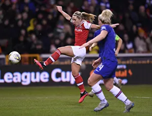 Arsenal Women V Chelsea Women - Continental Cup Final 2020 Prints: Arsenal's Jordan Nobbs Goes Head-to-Head with Chelsea in FA Womens Continental League Cup Final