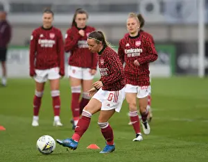 Arsenal's Jordan Nobbs Prepares for West Ham Clash in Empty Meadow Park (Arsenal Women vs West Ham United Women, FA WSL 2021)