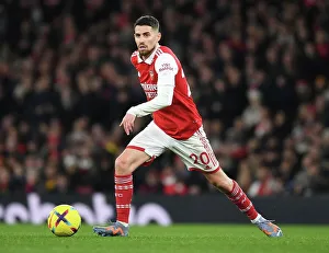 Arsenal's Jorginho in Action against Everton in the Premier League, Emirates Stadium, London, 2023