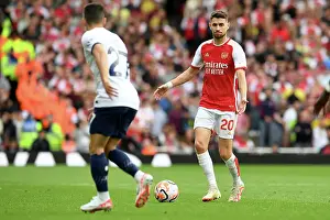 Arsenal V Tottenham Hotspur 2023-24 Prints: Arsenal's Jorginho Charges Forward in Arsenal v Tottenham Premier League Clash (2023-24)