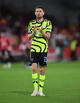 Arsenal's Jorginho Embraces Fans: Carabao Cup Triumph Celebration at Brentford