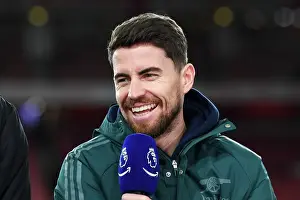 Arsenal V West Ham United 2023-24 Prints: Arsenal's Jorginho: Pre-Match Focus before Arsenal v West Ham United (2023-24)