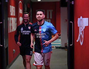 Images Dated 14th May 2023: Arsenal's Jorginho Prepares for Arsenal v Brighton & Hove Albion, Premier League 2022-23