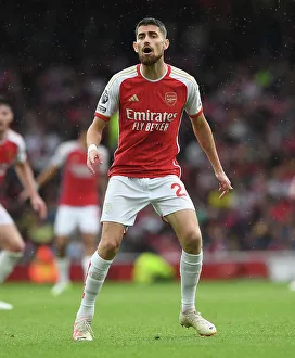 Arsenal V Fulham 2023-24 Prints: Arsenal's Jorginho Shines in Arsenal FC vs. Fulham FC Premier League Clash (2023-24)