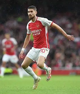 Arsenal V Fulham 2023-24 Prints: Arsenal's Jorginho Stars: Arsenal Dominates Fulham in 2023-24 Premier League Opener