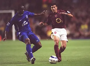 Everton Prints: Arsenal's Jose Reyes Scores Against Everton's Joseph Yobo: Arsenal 2:0 Everton