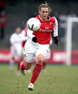 Images Dated 5th March 2007: Arsenal's Julie Fleeting Celebrates League Cup Final Victory Over Leeds United