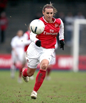 Arsenal's Julie Fleeting Celebrates League Cup Final Victory Over Leeds United