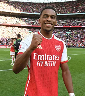 Arsenal V Manchester City - Community Shield 2023-24 Prints: Arsenal's Jurrien Timber at the FA Community Shield: Manchester City vs