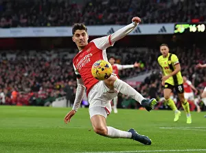 Arsenal's Kai Havertz Battles for Possession Against Burnley in 2023-24 Premier League