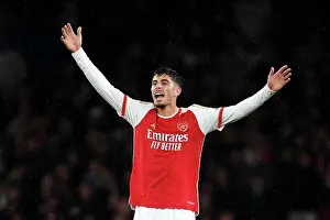 Arsenal's Kai Havertz: Euphoric Reaction After Scoring the Winner Against PSV Eindhoven in the 2023-24 UEFA Champions League