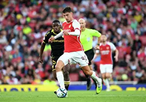 Arsenal V AS Monaco 2023-24 Prints: Arsenal's Kai Havertz Faces Off Against AS Monaco's Eliot Matazo in 2023-24 Emirates Cup Clash