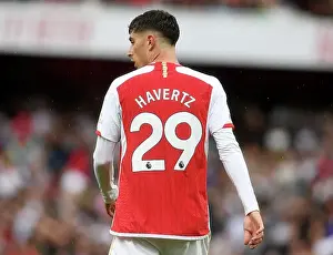 Arsenal's Kai Havertz Focuses Ahead of Arsenal v Fulham Premier League Clash (2023-24)