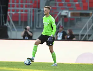 Arsenal's Karl Hein in Action against FC Nurnberg during Pre-Season Friendly, July 2023