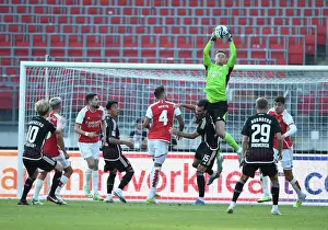 Arsenal's Karl Hein in Action during Nuremberg Pre-Season Friendly, July 2023
