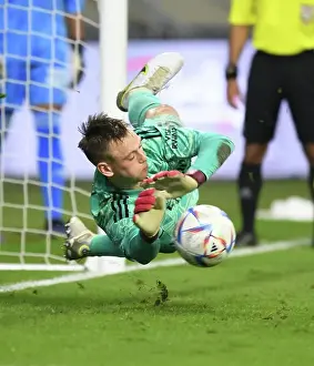 Arsenal V Olympique Lyonnais 2022-23 Prints: Arsenal's Karl Hein Heroics: Penalty Save Secures Dubai Super Cup Victory