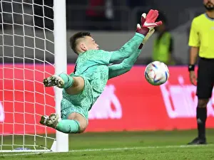 Arsenal V Olympique Lyonnais 2022-23 Prints: Arsenal's Karl Hein Saves Penalty in Thrilling Dubai Super Cup Shootout vs