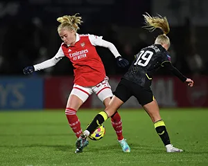 Arsenal Women V Aston Villa Women - Conti Cup 2023 Prints: Arsenal's Kathrine Kuhl vs Aston Villa's Laura Blindkilde Brown