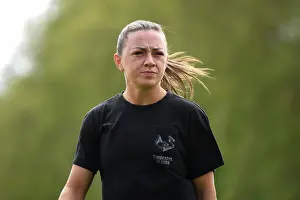 Chelsea Women V Arsenal Women 2022-23 Prints: Arsenal's Katie McCabe Checks Kingsmeadow Pitch Ahead of Chelsea Showdown (FA Women's Super League)