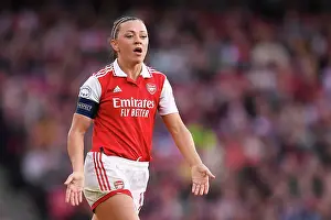 Arsenal Women V Vfl Wolfsburg 2022-23 Prints: Arsenal's Katie McCabe Connects with Supporters Amidst Tension in Champions League Semifinal vs VfL Wolfsburg