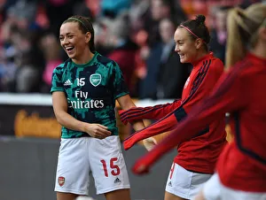 Arsenal Women V Chelsea Women - Continental Cup Final 2020 Prints: Arsenal's Katie McCabe Gears Up for FA Womens Continental League Cup Final Clash Against Chelsea