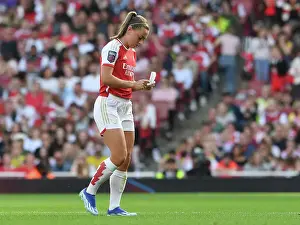 Arsenal Women V Liverpool Women 2023-24 Prints: Arsenal's Katie McCabe: Unwavering Focus Amidst the Emirates Stadium Battlefield (Arsenal Women vs)