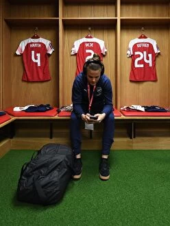 Arsenal v Manchester City - Continental Cup Final 2019 Collection: Arsenal's Katrine Veje Prepares for FA WSL Continental Cup Final Showdown Against Manchester City