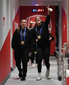 Arsenal Women V FC Zurich Frauen 2022-23 Prints: Arsenal's Kaylan Marckese Gears Up for Champions League Battle in the Emirates Changing Room