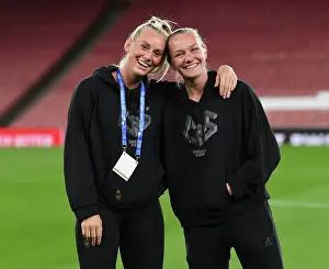 Arsenal Women V FC Zurich Frauen 2022-23 Prints: Arsenal's Kaylan Marckese Gears Up in Emirates Stadium Changing Room for Champions League Clash