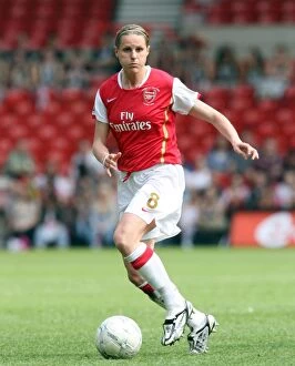 Arsenal Ladies v Leeds United Ladies Womens FA Cup Final Collection: Arsenal's Kelly Smith Celebrates Victory in FA Womens Cup Final vs Leeds United (5/5/08)