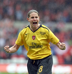 Arsenal Ladies V Charlton - FA Cup Final 2006-07 Prints: Arsenal's Kelly Smith Euphoria: 2nd Goal, 4-1 FA Cup Final Victory