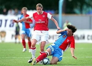 Images Dated 22nd September 2006: Arsenal's Kelly Smith Outshines Rossiyanka's Natalya Barbashina in Thrilling 4