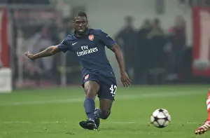 Olympiacos V Arsenal 2009-10 Prints: Arsenal's Kerrea Gilbert Celebrates Historic Win Against Olympiacos in UEFA Champions League