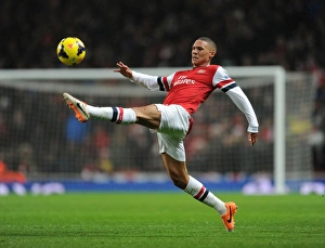 Arsenal V Chelsea 2013-14 Prints: Arsenal's Kieran Gibbs in Action Against Chelsea (2013-14)