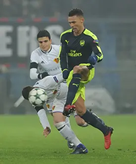 FC Basel V Arsenal 2016-17 Prints: Arsenal's Kieran Gibbs in Action against FC Basel during the 2016-17 UEFA Champions League
