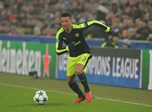 FC Basel V Arsenal 2016-17 Prints: Arsenal's Kieran Gibbs in Action against FC Basel during the 2016-17 UEFA Champions League