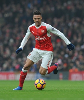 Arsenal V Hull City 2016-17 Prints: Arsenal's Kieran Gibbs in Action against Hull City (2016-17)