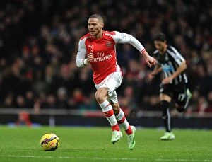 Arsenal v Newcastle United 2014/15 Collection: Arsenal's Kieran Gibbs in Action Against Newcastle United (Premier League 2014/15)