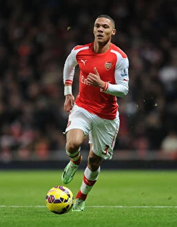 Arsenal v Newcastle United 2014/15 Collection: Arsenal's Kieran Gibbs in Action Against Newcastle United, 2014/15 Premier League
