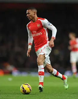 Arsenal V Newcastle United 2014/15 Prints: Arsenal's Kieran Gibbs in Action Against Newcastle United - Premier League 2014/15