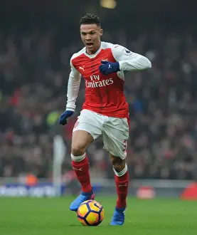 Arsenal's Kieran Gibbs in Action during Premier League Clash against Hull City (2016-17)