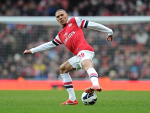 Arsenal V Reading 2012-13 Prints: Arsenal's Kieran Gibbs in Action against Reading (2012-13)