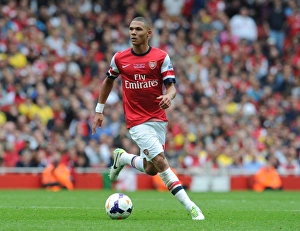 Arsenal V Stoke City 2013-14 Prints: Arsenal's Kieran Gibbs in Action against Stoke City (2013-14)