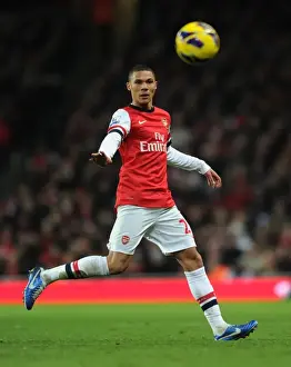 Arsenal's Kieran Gibbs in Action Against West Bromwich Albion (2012-13)