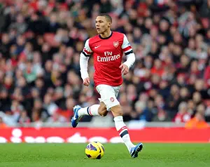 Arsenal's Kieran Gibbs in Action Against West Bromwich Albion (2012-13)