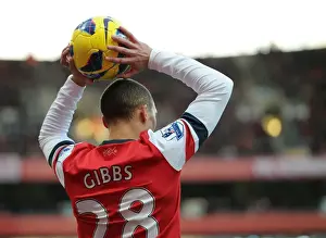 Arsenal's Kieran Gibbs in Action Against West Bromwich Albion (2012-13)
