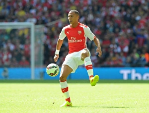 Arsenal V Manchester City - FA Community Shield 2014/15 Prints: Arsenal's Kieran Gibbs Celebrates FA Community Shield Victory Over Manchester City