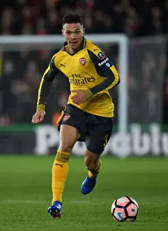 Southampton V Arsenal FA Cup 2016-17 Prints: Arsenal's Kieran Gibbs in FA Cup Action: Southampton vs Arsenal, 2017