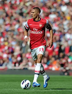 Arsenal V Chelsea 2012-13 Prints: Arsenal's Kieran Gibbs Faces Defeat Against Chelsea in 2012 Barclays Premier League